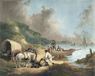 Contrabbandieri, inciso da James Ward (1769-1859), pub. da J.R. Smith, 1793 (mezzotinto)